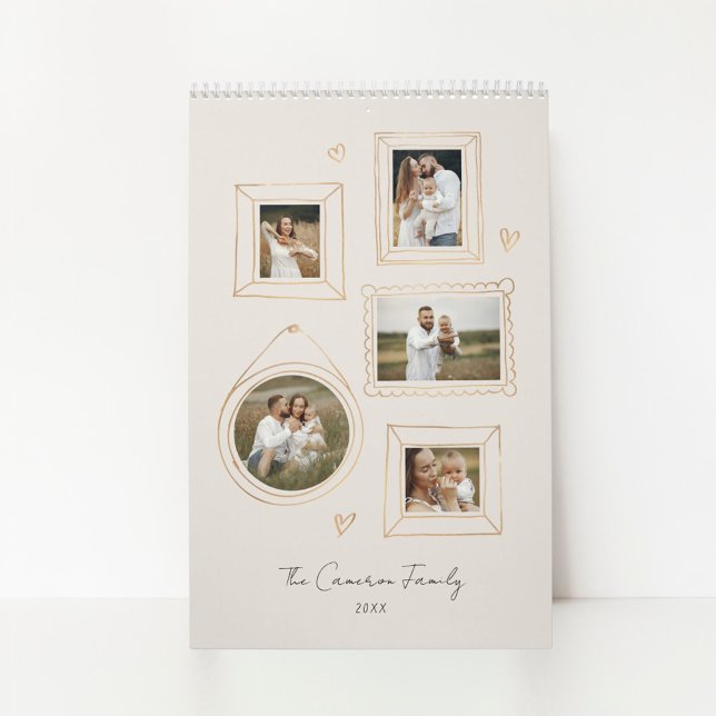 Hand Drawn Frames Photo Collage Calendar (Creator Uploaded)