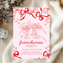 Hand Drawn Friendsmas Party Invitation