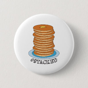 Hand-drawn Full Stack Pancakes Clipart Pancake 2 Inch Round Button