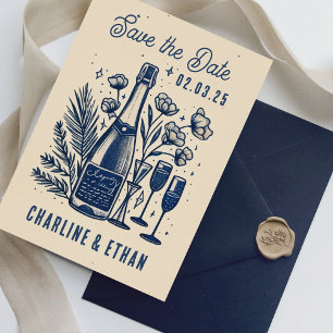 Hand Drawn Funky Handwritting Save the date