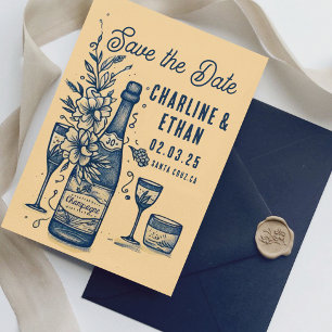 Hand Drawn Funky Handwritting Save the date