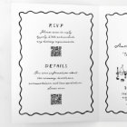 Hand Drawn Funky Photo QR Code RSVP wedding