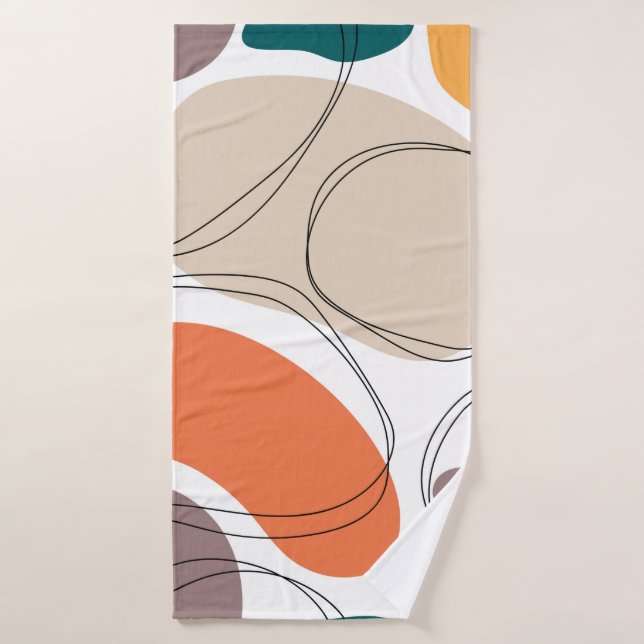 Hand drawn geometric seamless modern abstract mult (Serviette de bain)