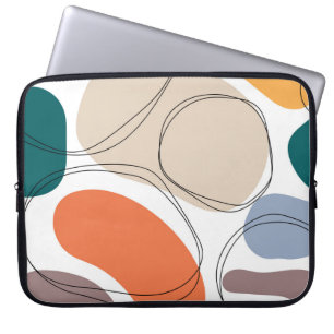Hand drawn geometric seamless modern abstract mult laptop sleeve