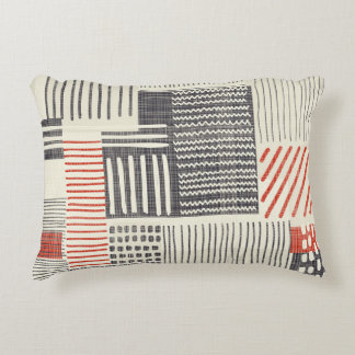 Hand-drawn geometric stripes, seamless pattern. accent pillow
