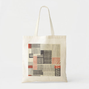 Hand-drawn geometric stripes, seamless pattern. tote bag