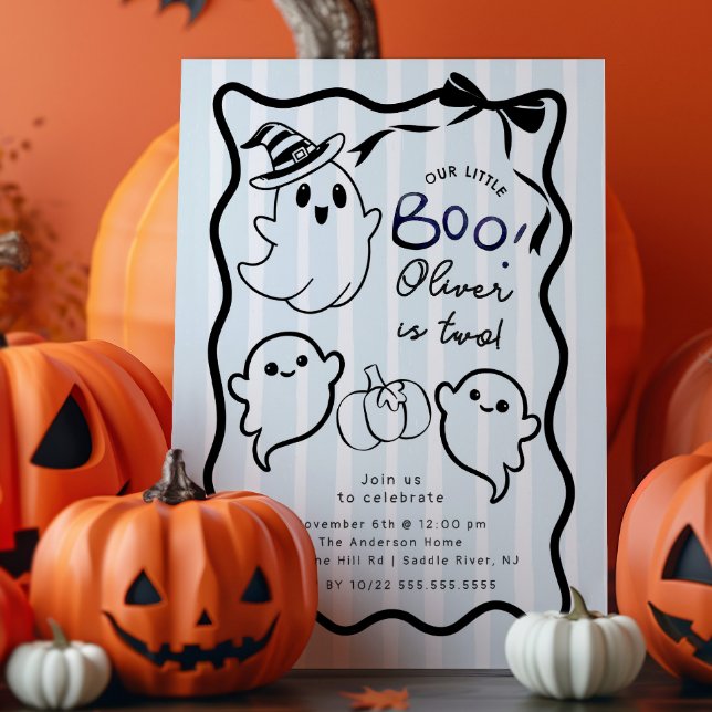 Hand Drawn Ghost Birthday Party Invitation (Creator Uploaded)