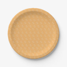 Hand-drawn Ghost Orange Paper Plate