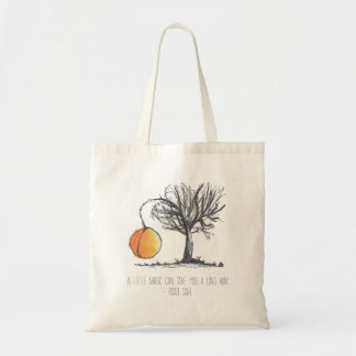 Hand-drawn Giant Peach Tree Tote Bag