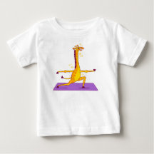 Hand Drawn Giraffe Cartoon T-Shirt | Cute Safari A