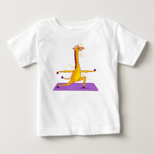 Hand Drawn Giraffe Cartoon T-Shirt   Cute Safari A
