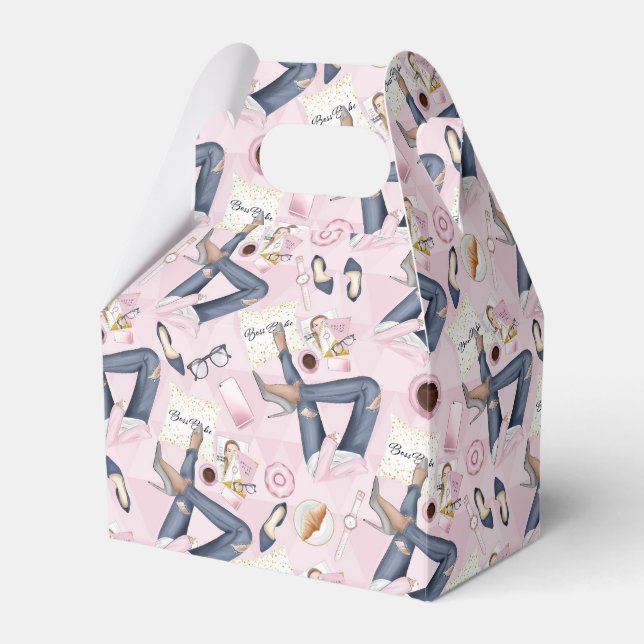 Hand Drawn Girl Boss Favor Box (Front Side)