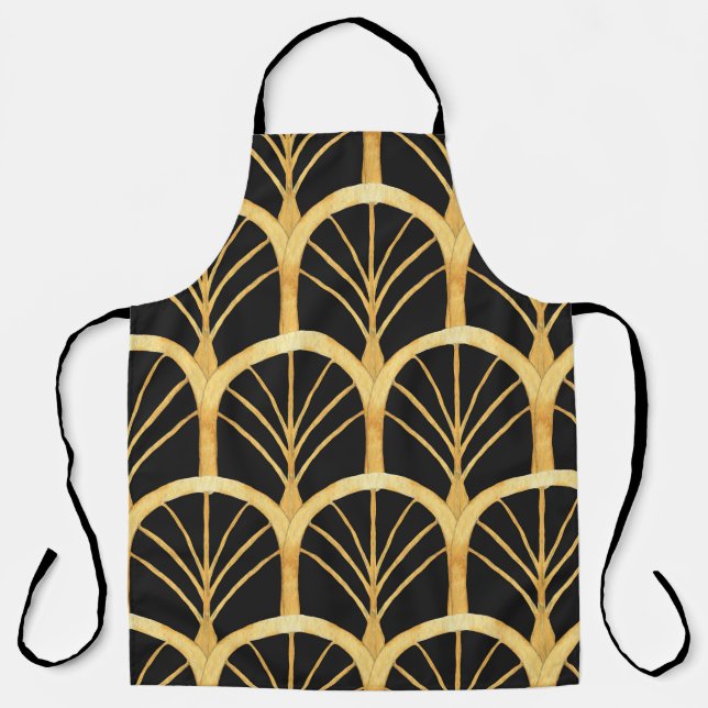 Hand Drawn Gold Imitation Watercolor Apron (Front)