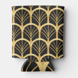 Hand Drawn Gold Imitation Watercolor Can Cooler