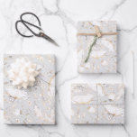 Hand-drawn Gold Wildflowers Sketch Pattern Elegant Wrapping Paper Sheet<br><div class="desc">Wildflowers pattern light grey wrapping papers</div>