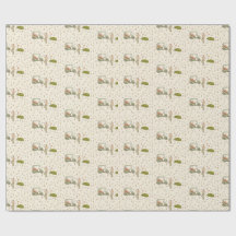 Hand drawn golf wrapping paper