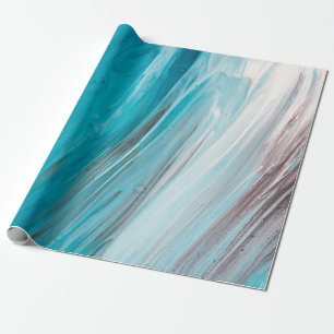 Hand drawn gouache painting. Abstract art backgrou Wrapping Paper