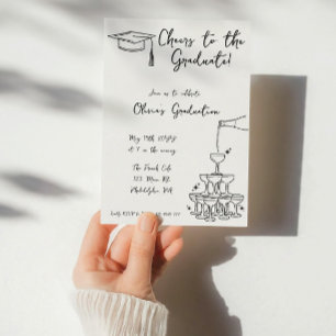 Hand drawn Graduation Invitation and announcement
