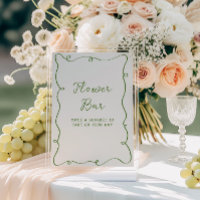 Hand Drawn Green Frame Flower Bar