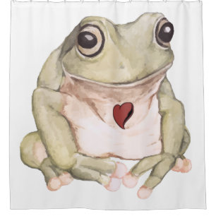 Hand drawn green tree frog