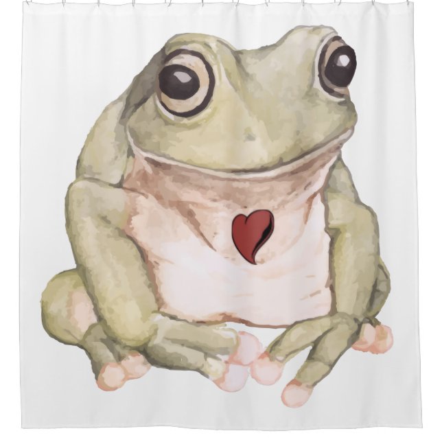 Hand drawn green tree frog   (Front)