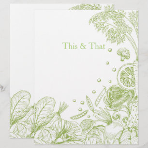 Hand Drawn Green Vegetables Recipe Category