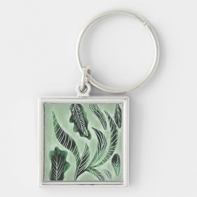 Hand Drawn Greenery Botanical Specialist Botanist Keychain (Front)