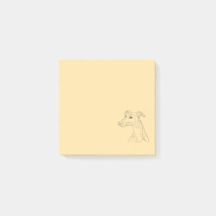Hand Drawn Greyhound Line Art - Minimalist Design Post-it Notes