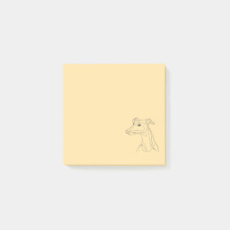 Hand Drawn Greyhound Line Art - Minimalist Design Post-it Notes