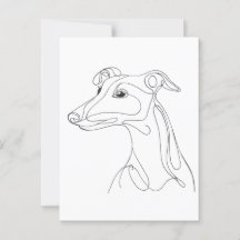 Hand Drawn Greyhound Line Art - Minimalist Design