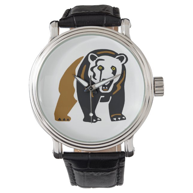 Hand drawn - GRIZZLY Bear - Wildlife - USA Watch (Front)