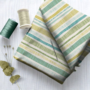 Hand Drawn Grunge Stripes Green Gold ID826 Fabric