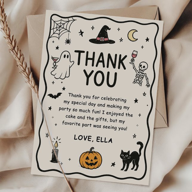 Hand Drawn Halloween Thank You Card (Creator Uploaded)