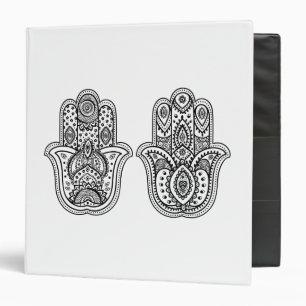 Hand Drawn Hamsa With Ornaments Binder