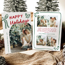 Hand Drawn Happy Holidays Arch Photo Christmas