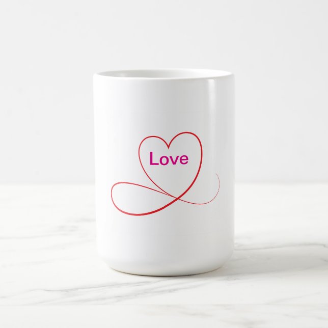 Hand-Drawn Heart Mug (Center)