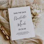 Hand Drawn Heart Save the Date Card<br><div class="desc">This hand drawn heart save the date card is perfect for a modern wedding. The simple and classic design features a lovely handwritten calligraphy font finished with a romantic heart.</div>