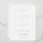 Hand Drawn Heart | Silver Foil Text Wedding