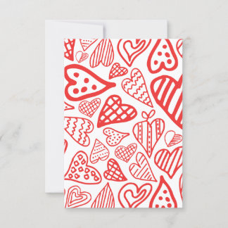 "Hand-Drawn Hearts Design | Whimsical and Romantic Invitation