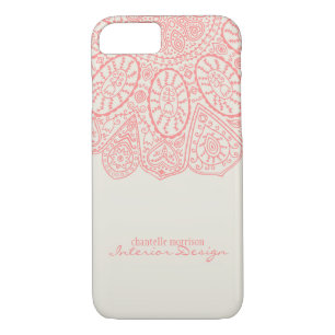 Hand Drawn Henna Circle Pattern Design Business iPhone 8/7 Case
