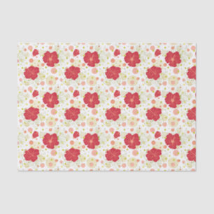 Hand Drawn Hibiscus Pattern Tissue Paper