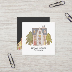 Hand Drawn Home Staging Business Card
