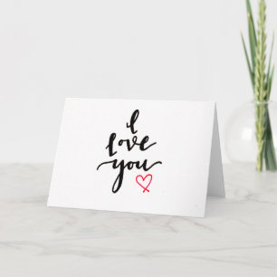 Hand drawn I Love You Appreciation Card