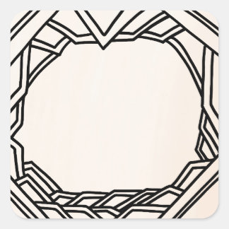 Hand-Drawn Illustrated Ornate Square Sticker