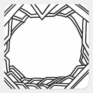 Hand-Drawn Illustrated Ornate Square Sticker