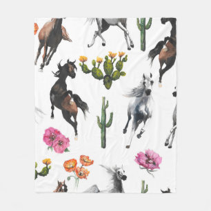 Hand drawn illustration. Seamless pattern. Cute ca Fleece Blanket