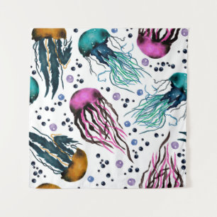 Hand drawn illustration. Seamless pattern. Digital Tapestry