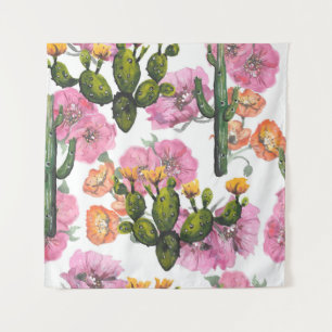 Hand drawn illustration. Watercolor drawing. Cute Tapestry