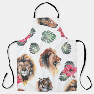 Hand drawn illustration. Watercolor seamless patte Apron