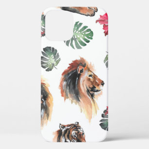 Hand drawn illustration. Watercolor seamless patte iPhone 12 Case